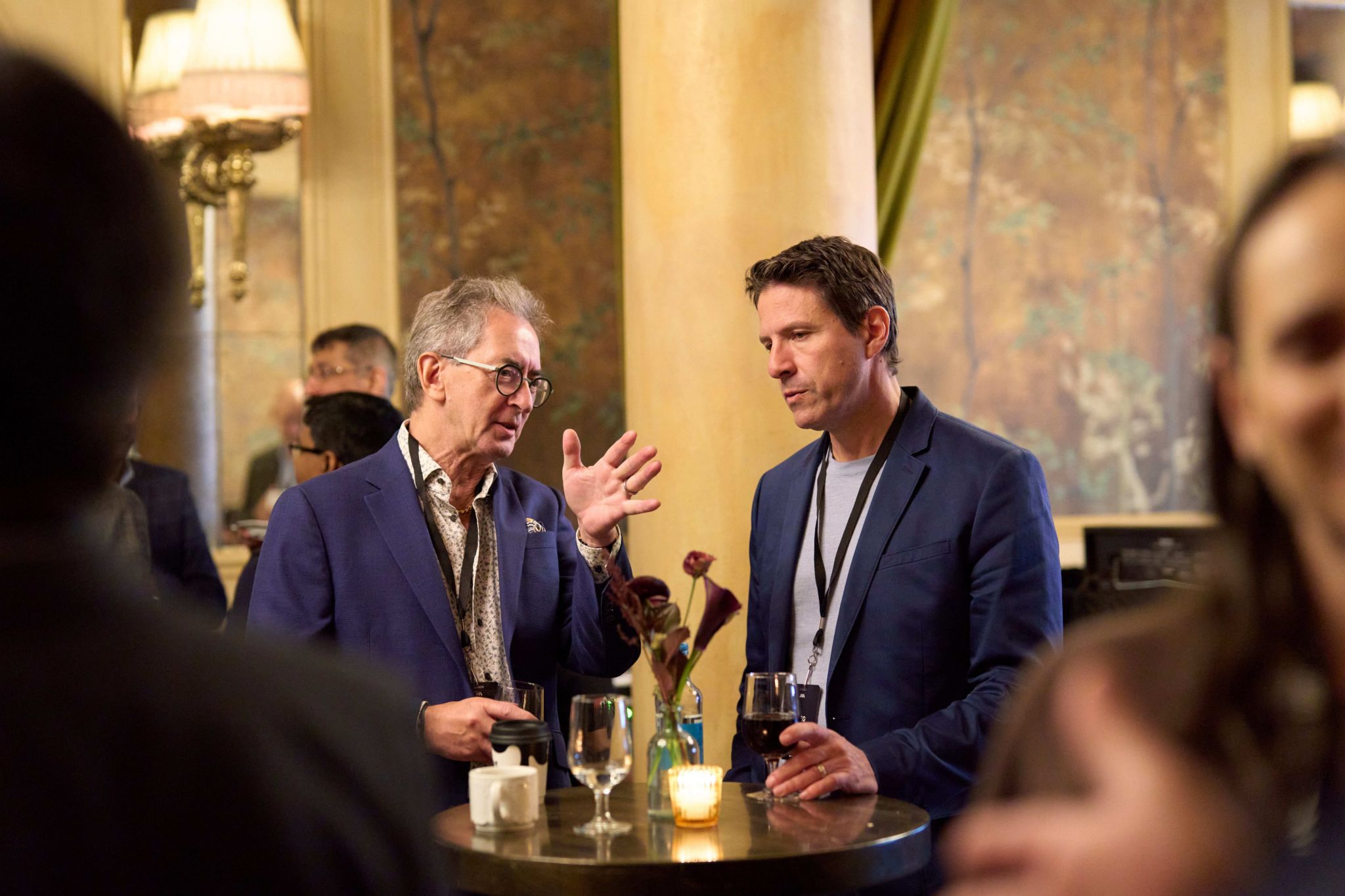 A fireside conversation on stage